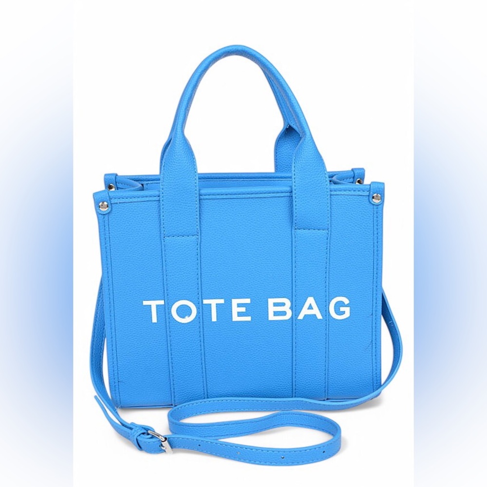 Large Vegan Leather Tote Bag with Strap